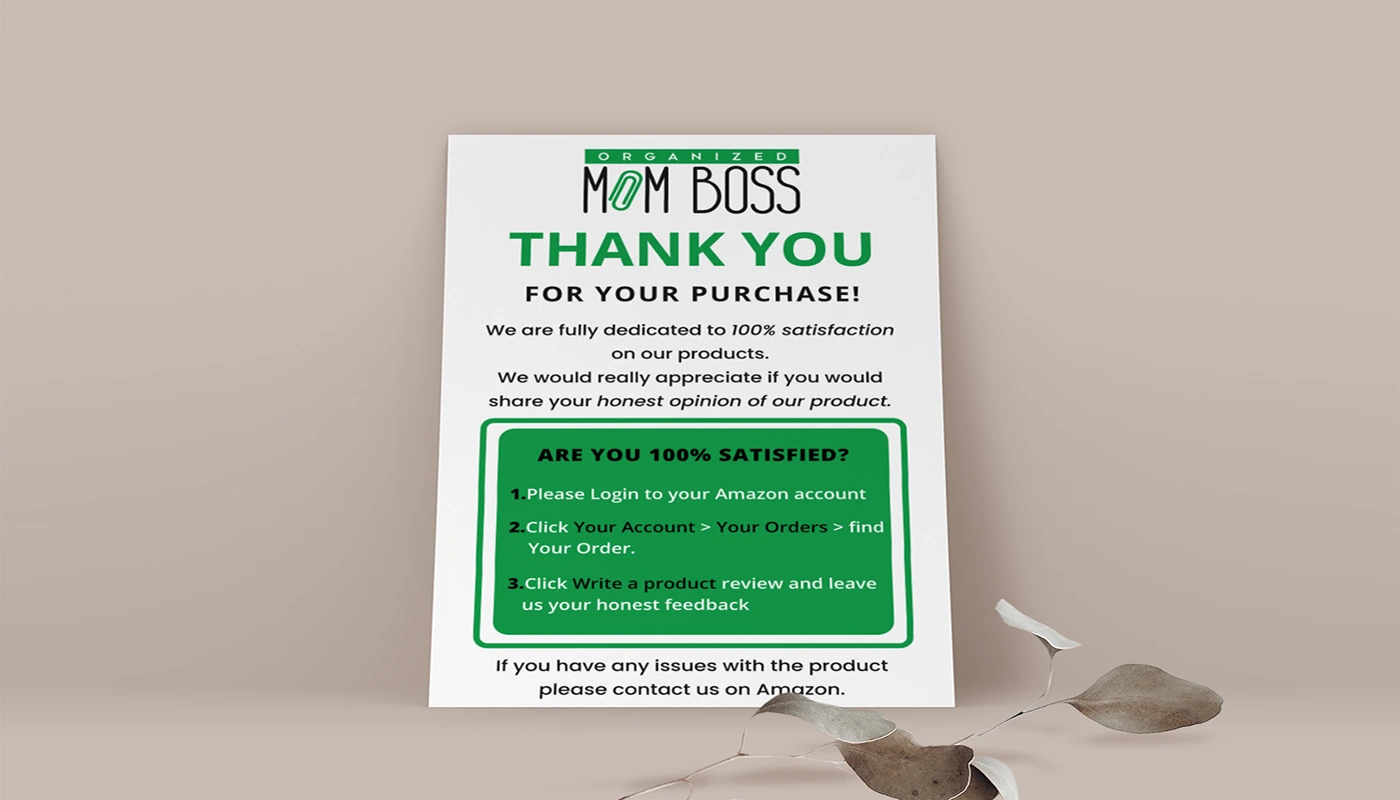 Product Insert Card Design